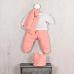 Tenue pour poupée Así 36 cm - Legging saumon avec chemise en plumetis beige pour poupée Alex