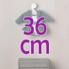 Tenue pour poupée Así 36 cm - Peignoir bleu avec sous-vêtements blancs pour poupée Alex