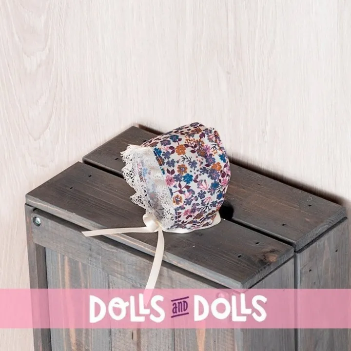 Tenue pour poupée Así 28 cm - Robe bleue à fleurs avec plastron rose pour poupée Gordi
