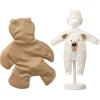 Vêtements pour poupées Llorens 36 cm - Pyjama beige et couverture en forme d'ourson avec bonnet assorti