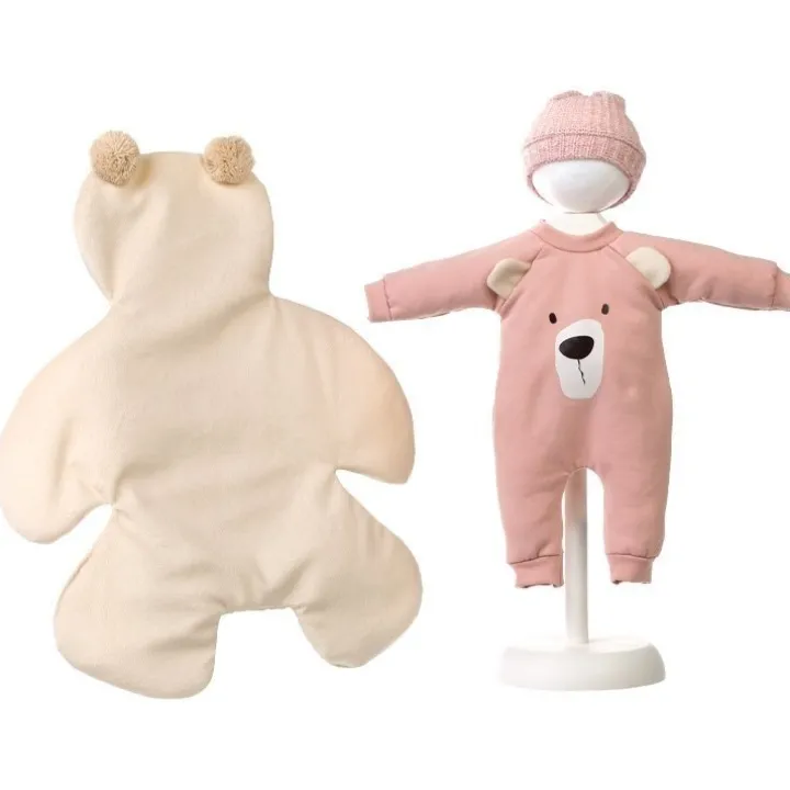 Vêtements pour poupées Llorens 36 cm - Pyjama et couverture en forme d'ourson avec bonnet assorti